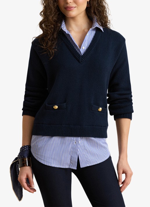 Ralph Lauren Fijngebreide trui met V-hals