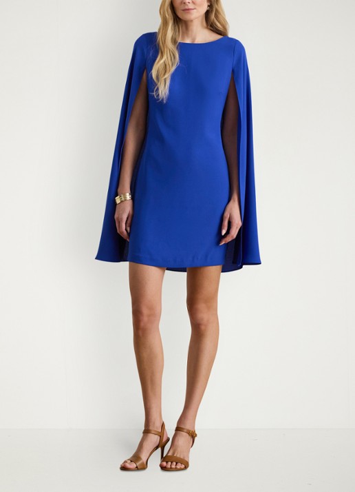 Ralph Lauren Georgette mini jurk met cape