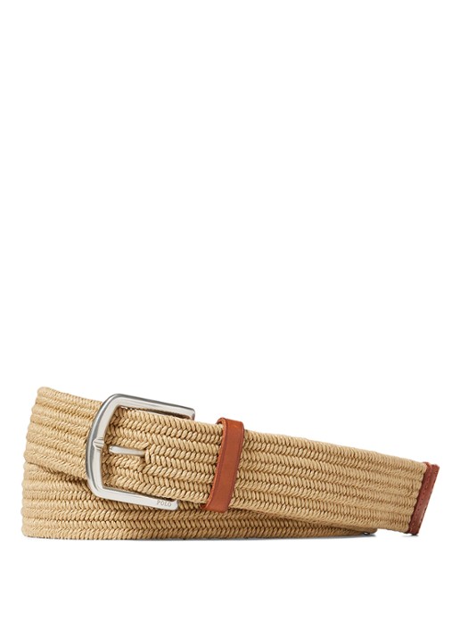 Ralph Lauren Gevlochten riem met detail van leer