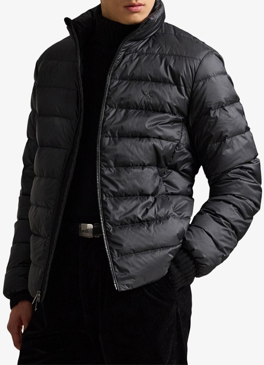Ralph Lauren Gevoerde performance bodywarmer met rits - detail polo black / zwart