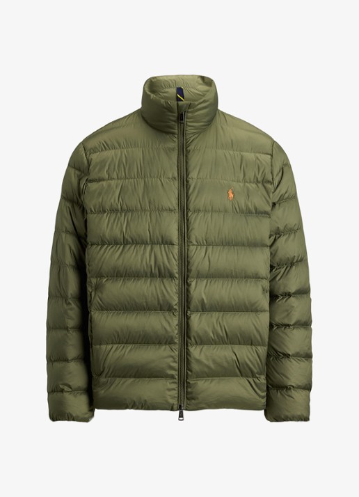 Ralph Lauren Gevoerde performance bodywarmer met rits - voorkant 4 cruise olive / olijfgroen