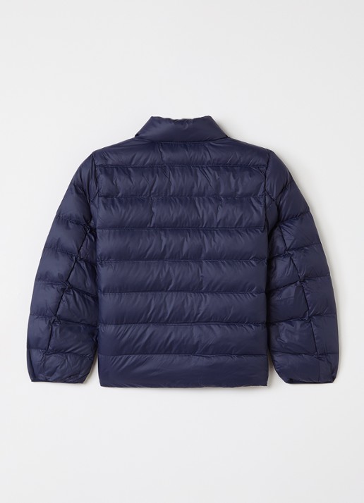 Ralph Lauren Gewatteerd jack met logo - achterkant donkerblauw
