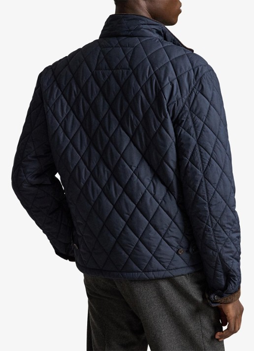 Ralph Lauren Gewatteerd jack met quilt patroon - achterkant college navy/charcoal / donkerblauw
