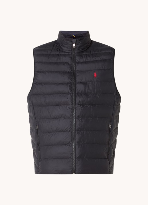 Ralph Lauren Gewatteerde bodywarmer met ritszakken  - voorkant 6 zwart