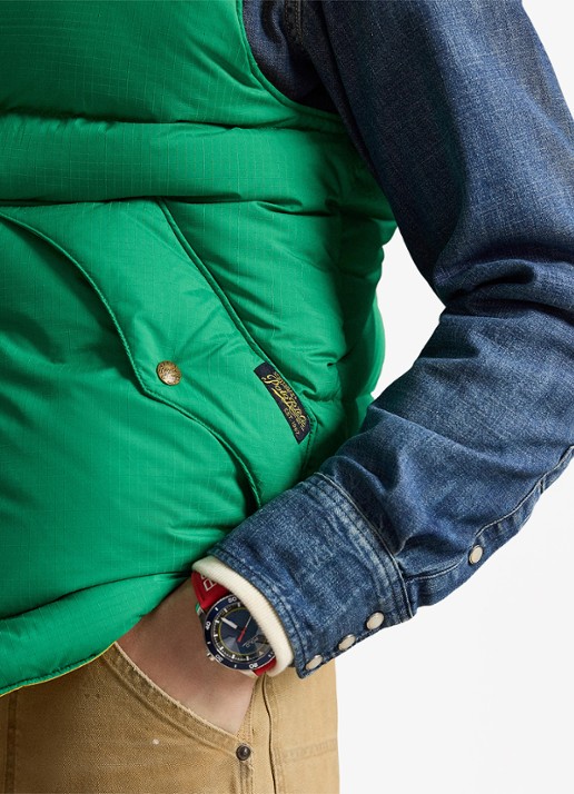 Ralph Lauren Gewatteerde bodywarmer met steekzakken - detail 3 stem / groen