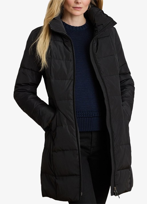 Ralph Lauren Gewatteerde jas met donsvulling en opstaande kraag