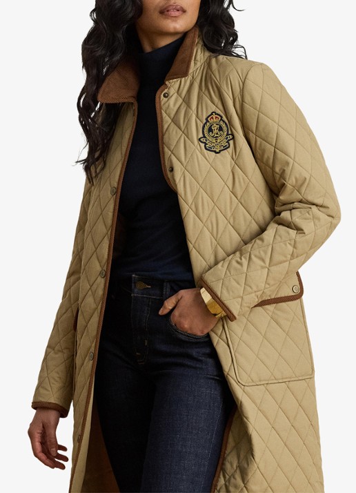 Ralph Lauren Gewatteerde jas met quilt patroon