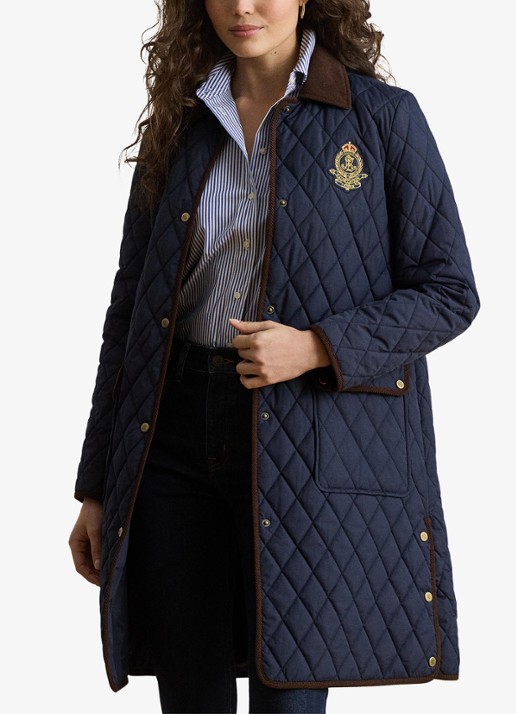 Ralph Lauren Gewatteerde jas met quilt patroon