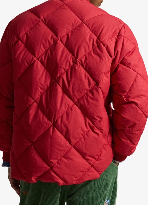 Ralph Lauren Gewatteerde jas met steekzakken en logoprint - achterkant 5 sweet tomato / rood