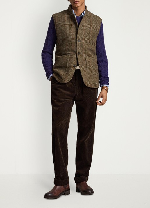 Ralph Lauren Gilet van wol met ruitdessin