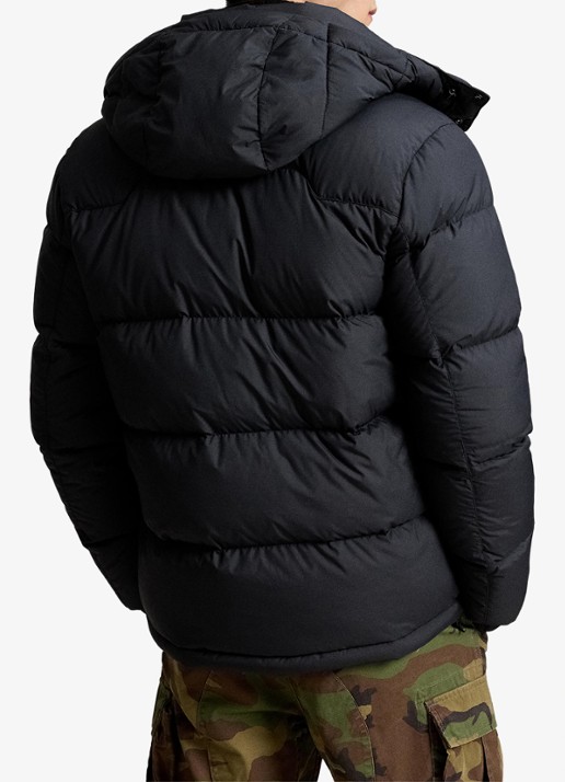 Ralph Lauren Gorham puffer jack met donsvulling en ritszakken - achterkant polo black / zwart