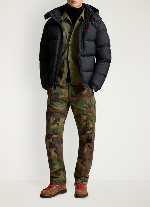 Ralph Lauren Gorham puffer jack met donsvulling en ritszakken - detail 2 polo black / zwart