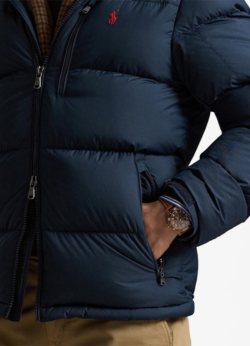 Ralph Lauren Gorham puffer jack met donsvulling en ritszakken - detail 4 collection navy / donkerblauw