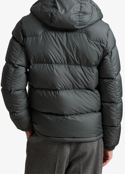 Ralph Lauren Gorham puffer jack met donsvulling en ritszakken - achterkant 5 charcoal grey / grijs