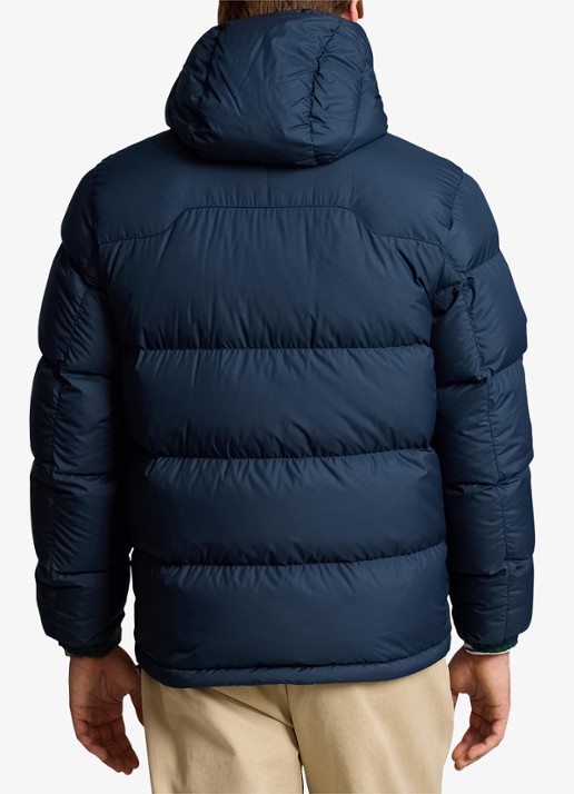 Ralph Lauren Gorham puffer jack met ritszakken - achterkant collection navy / donkerblauw