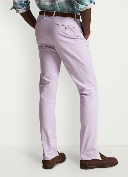 Ralph Lauren Greenwich slim fit chino met stretch - achterkant 5 spring iris / paars