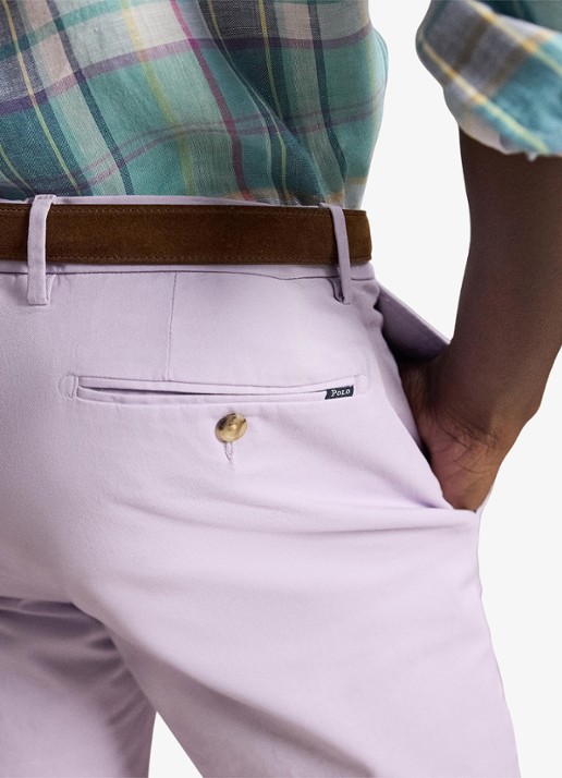 Ralph Lauren Greenwich slim fit chino met stretch - detail 4 spring iris / paars
