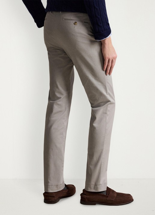 Ralph Lauren Greenwich slim fit chino met stretch - achterkant 5 grey fog / grijs