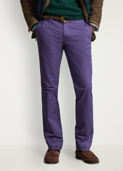 Ralph Lauren Greenwich slim fit chino met stretch - detail 3 juneberry / paars