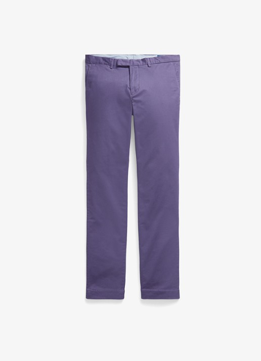 Ralph Lauren Greenwich slim fit chino met stretch - voorkant juneberry / paars