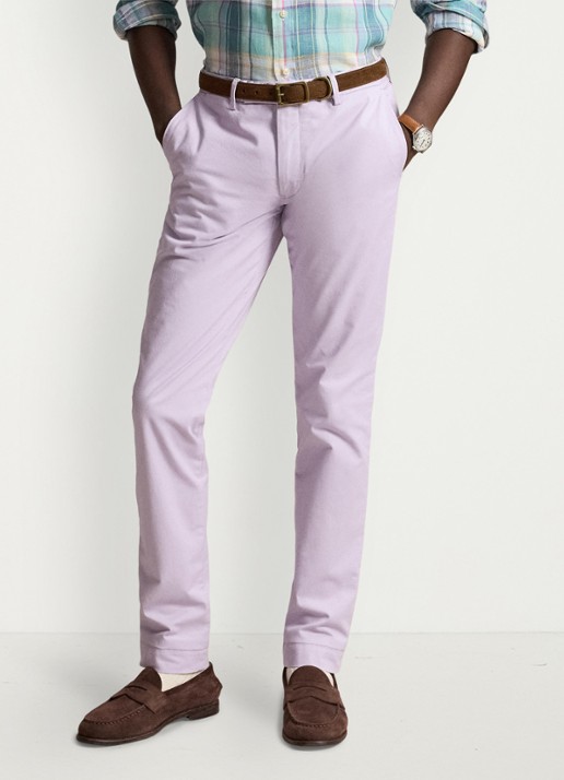 Ralph Lauren Greenwich slim fit stretch chino broek - detail 4 spring iris / paars