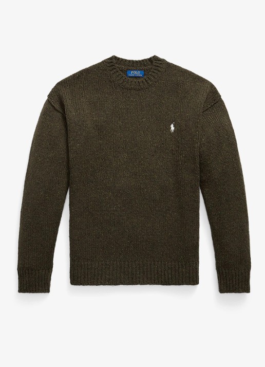 Ralph Lauren Grofgebreide trui in wolblend met logo