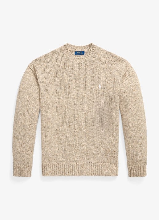 Ralph Lauren Grofgebreide trui in wolblend met logo