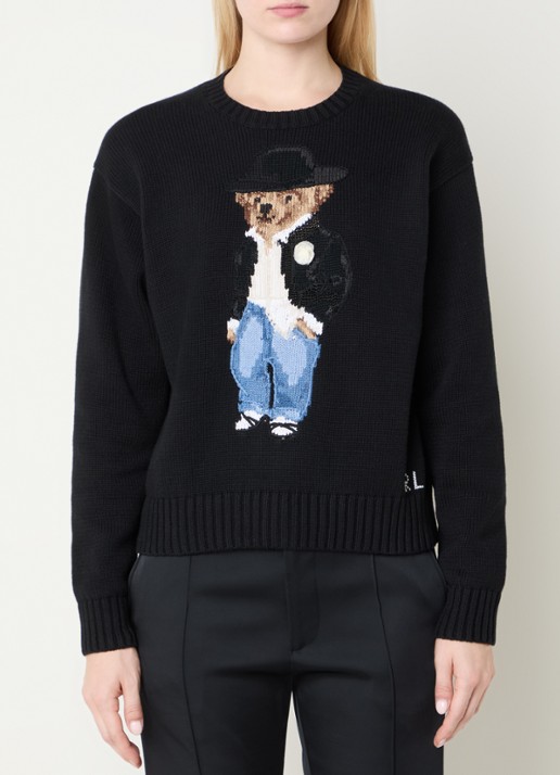 Ralph Lauren Grofgebreide trui met ingebreid logo