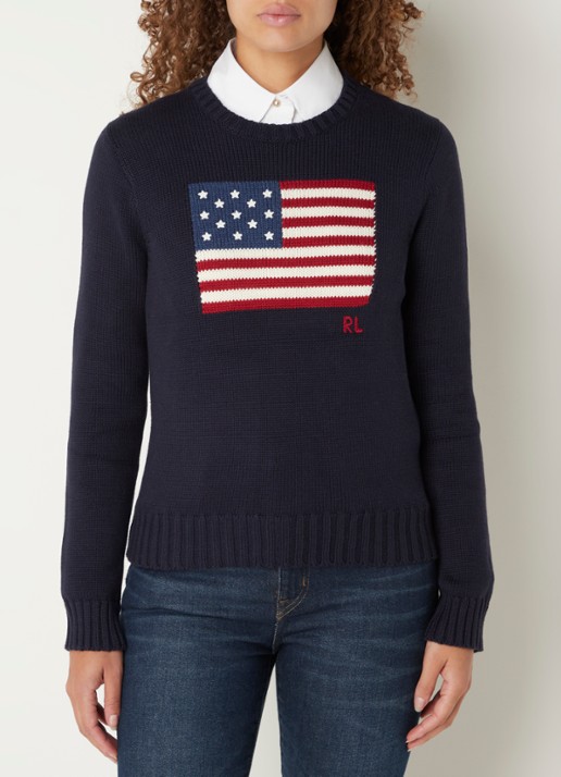 Ralph Lauren Grofgebreide trui met ingebreid patroon