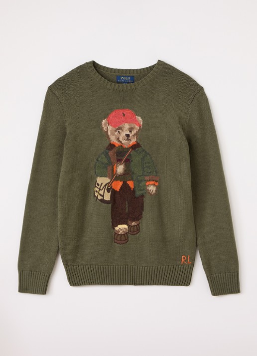 Ralph Lauren Grofgebreide trui met ingebreide logoprint