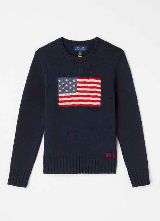 Ralph Lauren Grofgebreide trui met ingebreide print