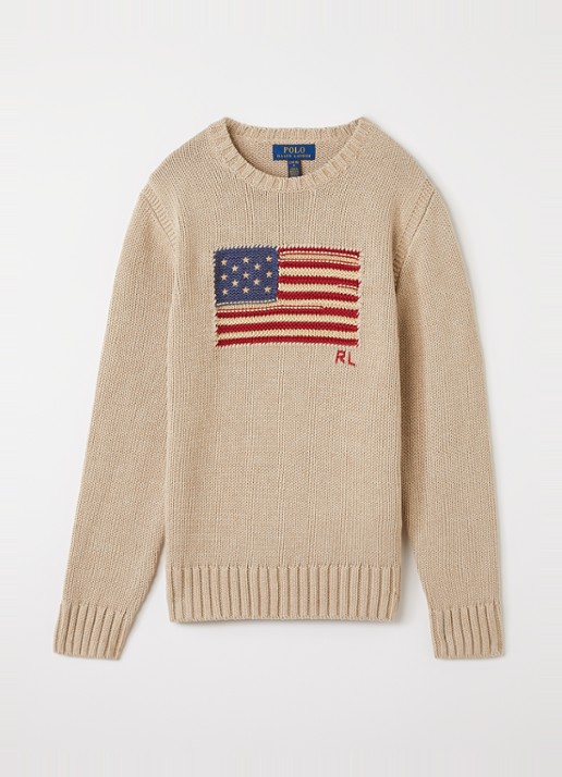 Ralph Lauren Grofgebreide trui met ingebreide print