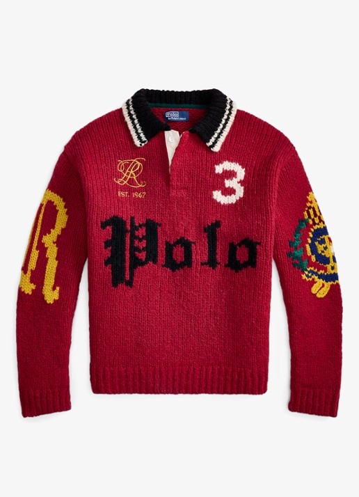Ralph Lauren Grofgebreide trui van wol met print