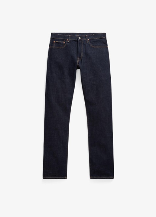 Ralph Lauren Hampton straight leg jeans met donkere wassing - voorkant 5 rinse stretch / indigo