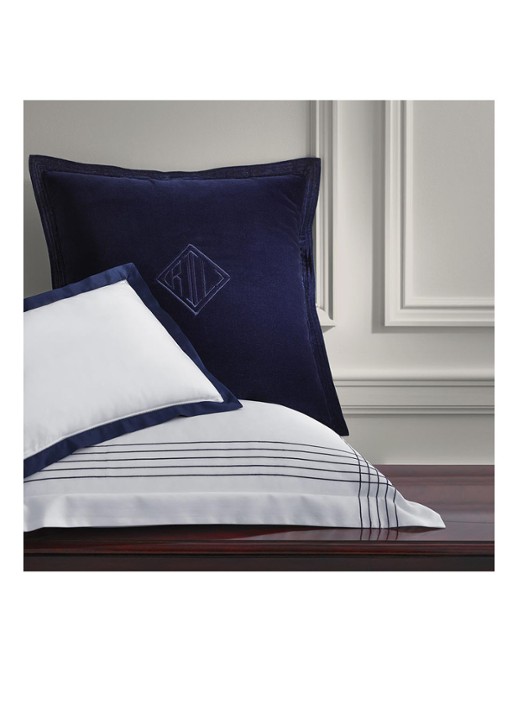 Ralph Lauren Handkerchief kussensloop van katoensatijn 300TC - detail 4 wit
