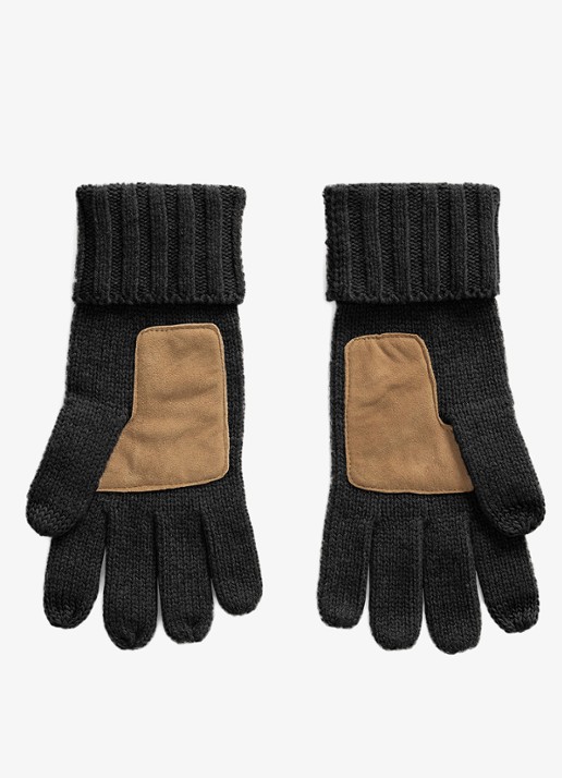 Ralph Lauren Handschoenen van merinowol - detail 2 donkerblauw
