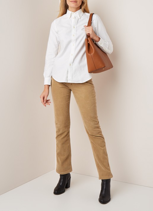 Ralph Lauren Harper blouse van katoen  - voorkant 3 wit
