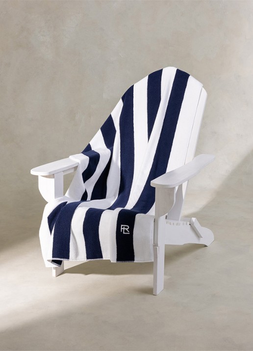 Ralph Lauren Henley badlaken 170 x 90 cm - detail 4 donkerblauw