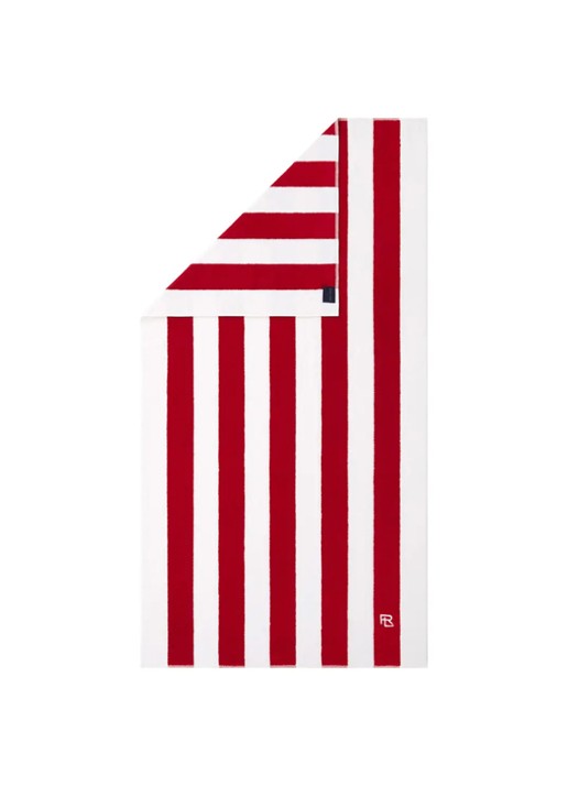 Ralph Lauren Henley badlaken 170 x 90 cm - voorkant 4 rood