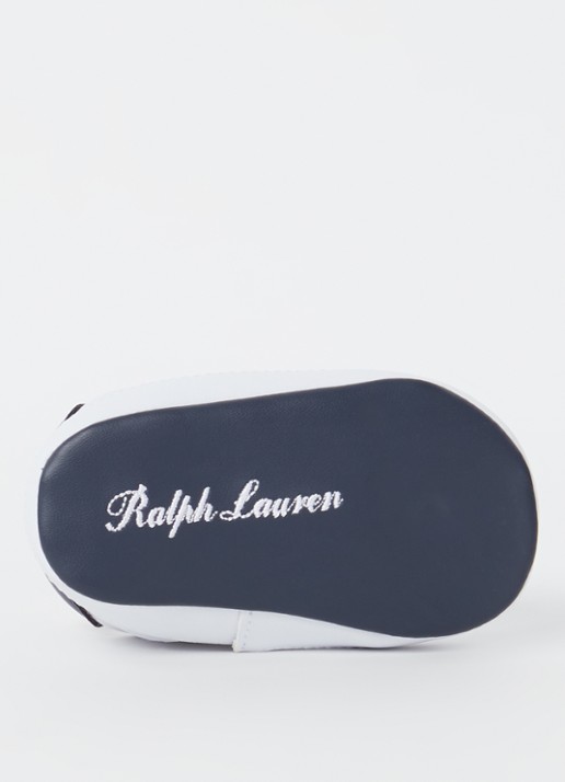 Ralph Lauren Heritage Court II babyschoentje met logoborduring - detail 3 donkerblauw