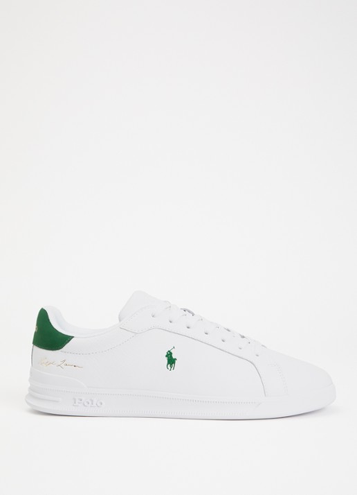 Ralph Lauren Heritage Court II sneaker van leer met logoborduring
