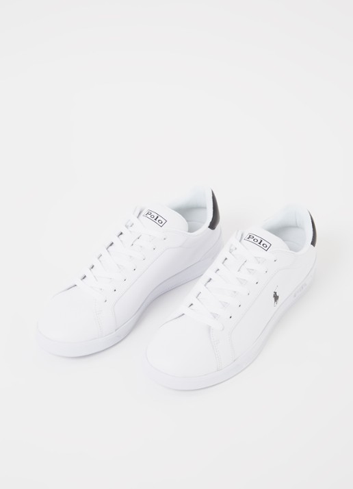 Ralph Lauren Heritage Court II sneaker van leer  - detail 2 wit