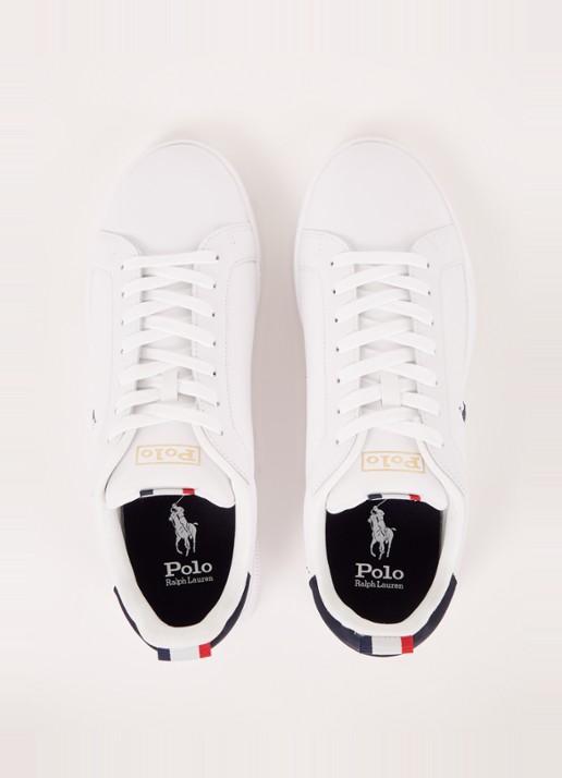 Ralph Lauren Heritage Court ll sneaker met logo - detail 3 wit
