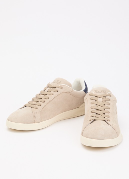 Ralph Lauren Heritage Court ll sneaker van suède - detail 3 donkerblauw