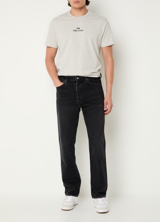 Ralph Lauren Heritage straight leg jeans met gekleurde wassing - voorkant 3 beavenmeadow / zwart