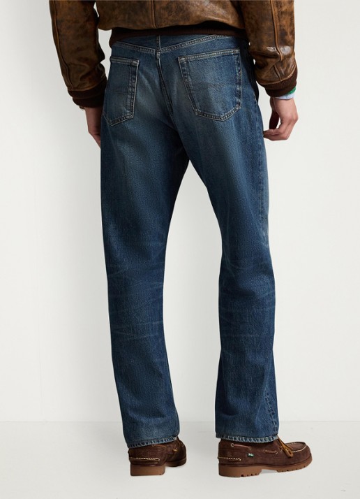 Ralph Lauren Heritage straight leg jeans met medium wassing - achterkant 3 norwich / indigo