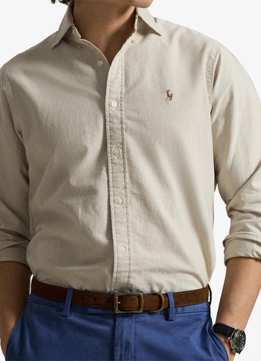 Ralph Lauren Het iconische Oxford overhemd - detail 5 coastal beige / beige
