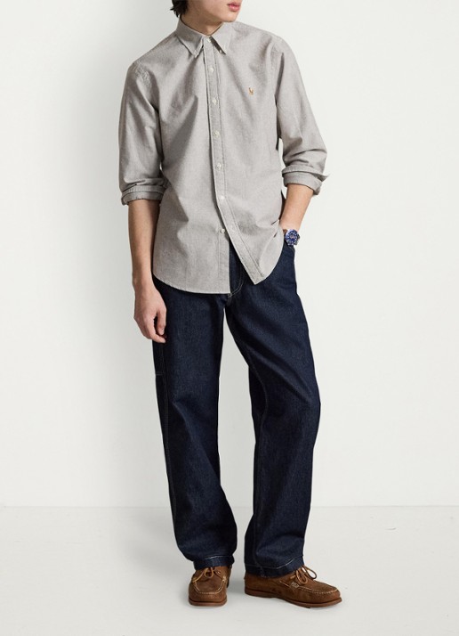 Ralph Lauren Het iconische Oxford overhemd - detail 4 nutmeg brwn zxw5 / bruin