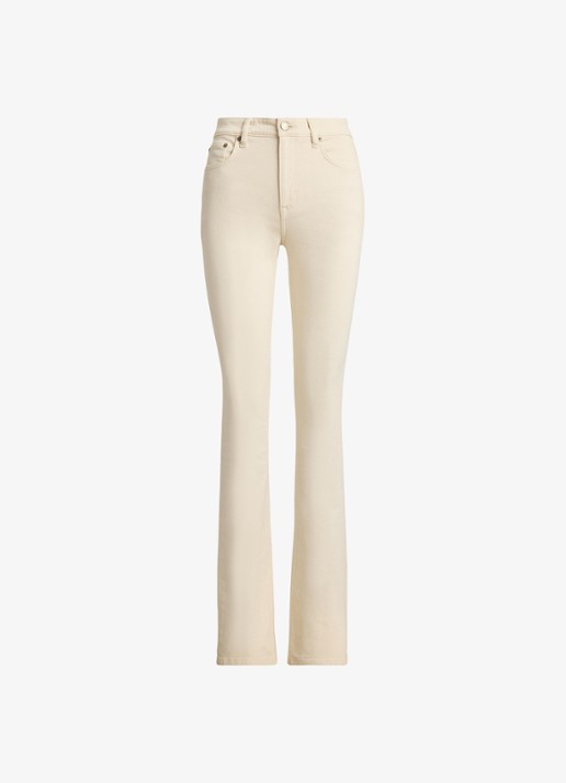 Ralph Lauren High waist bootcut jeans met gekleurde wassing  - voorkant 3 creme