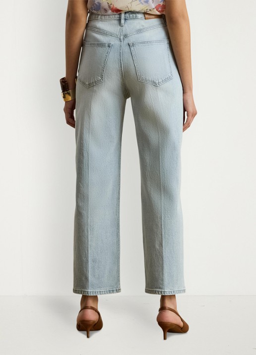 Ralph Lauren High waist bootcut jeans met lichte wassing - achterkant arilee wash